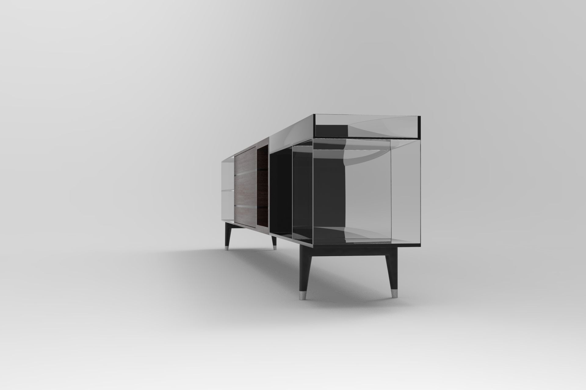 Jeremy Sideboard Low-poly 3D model_3