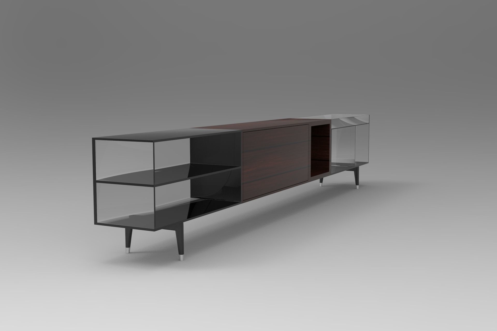 Jeremy Sideboard Low-poly 3D model_1