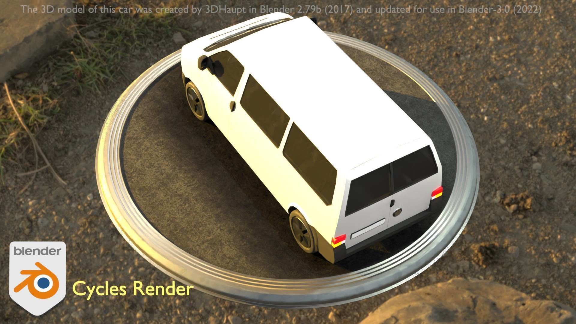 City Car 18 Utility Vehicles Minibus Type C White  Low-poly 3D model_93