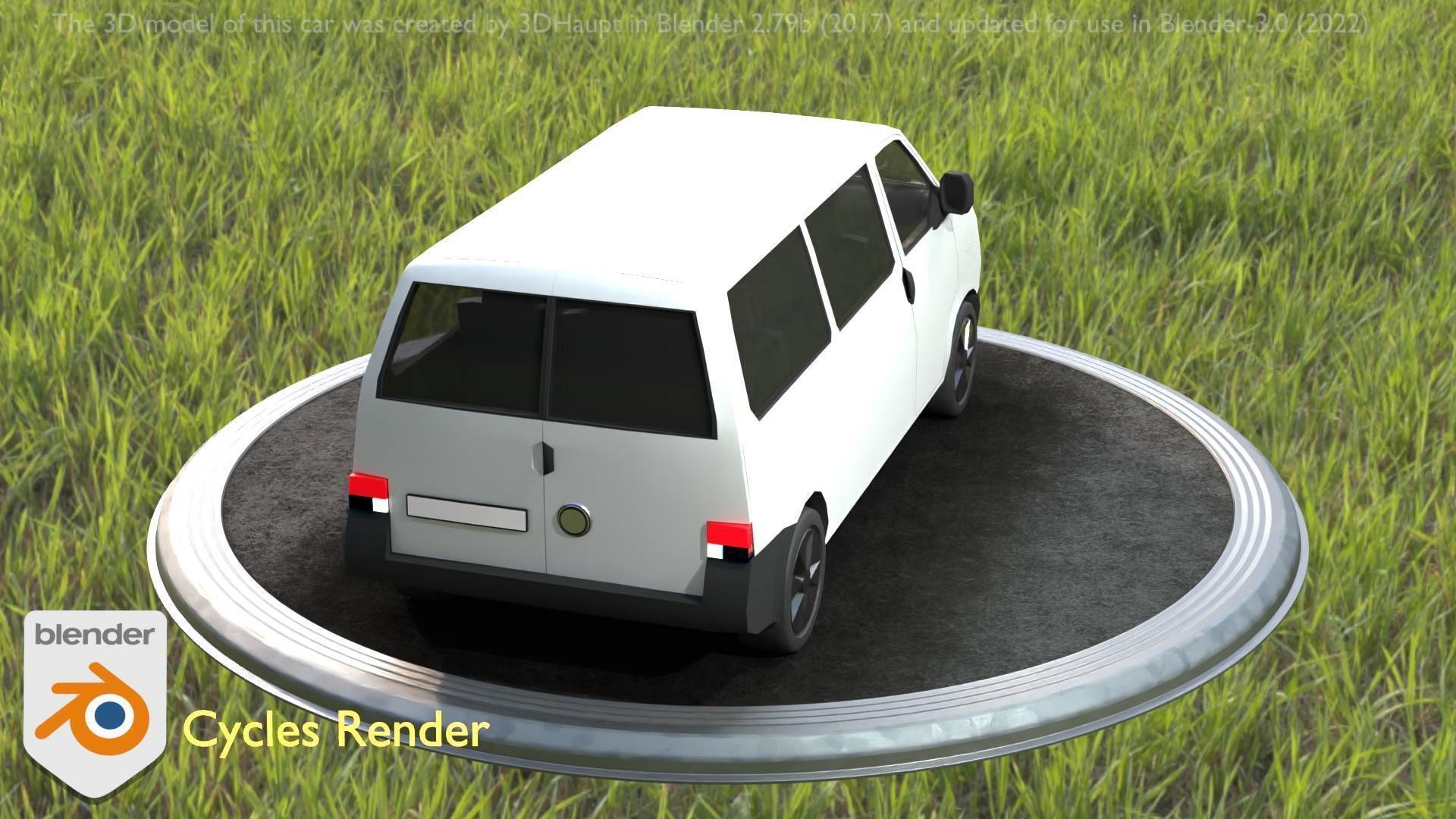 City Car 18 Utility Vehicles Minibus Type C White  Low-poly 3D model_85