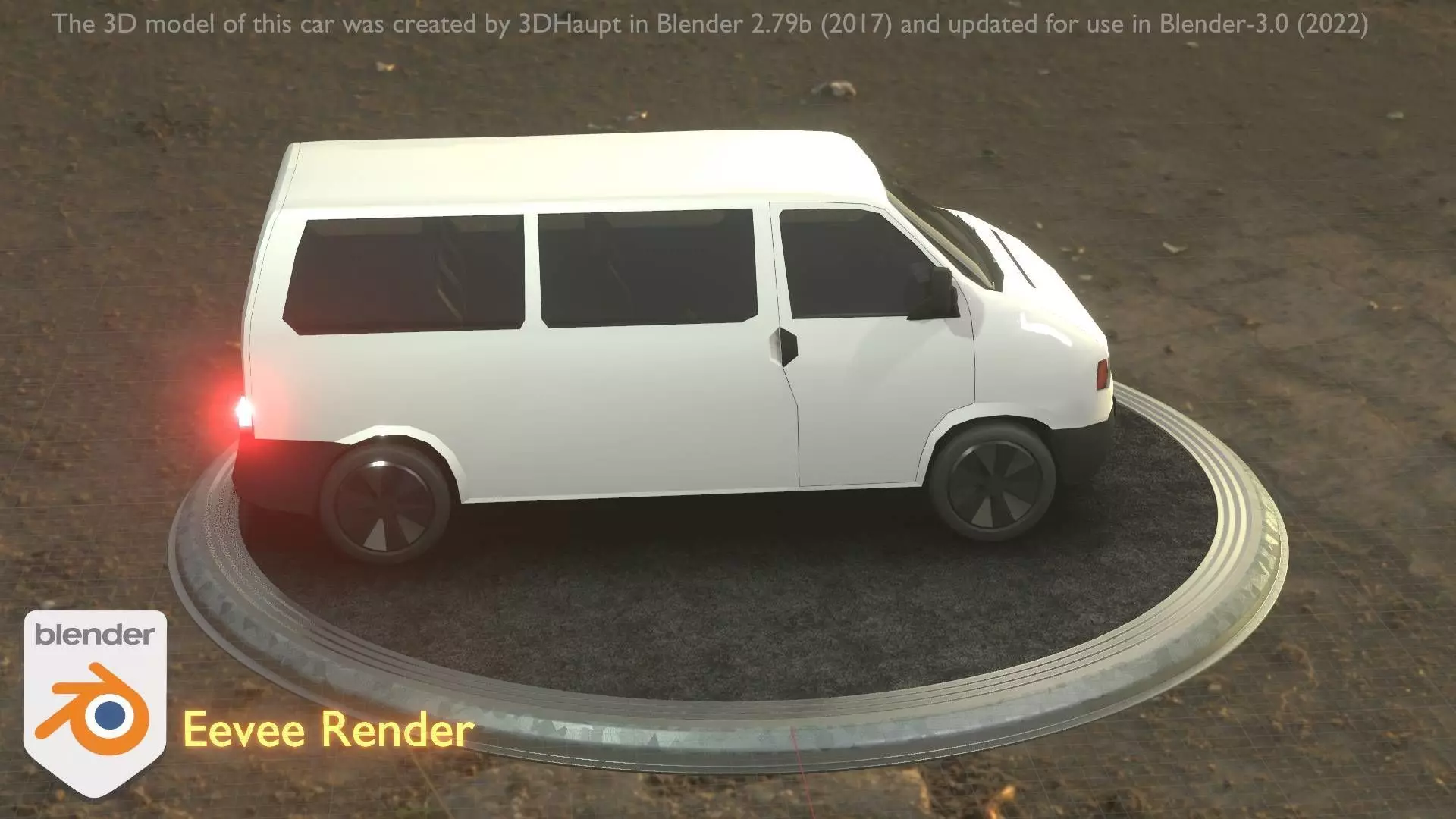 City Car 18 Utility Vehicles Minibus Type C White  Low-poly 3D model_0
