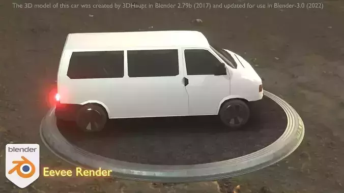 City Car 18 Utility Vehicles Minibus Type C White  Low-poly 3D model