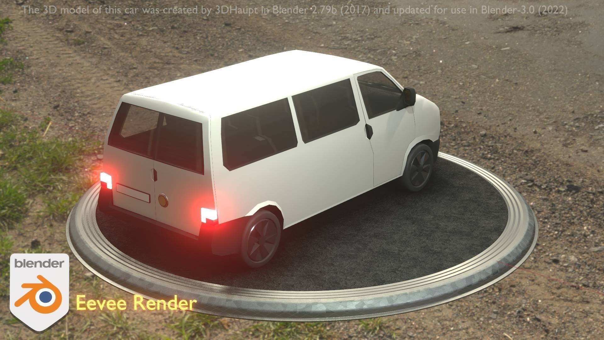 City Car 18 Utility Vehicles Minibus Type C White  Low-poly 3D model_86