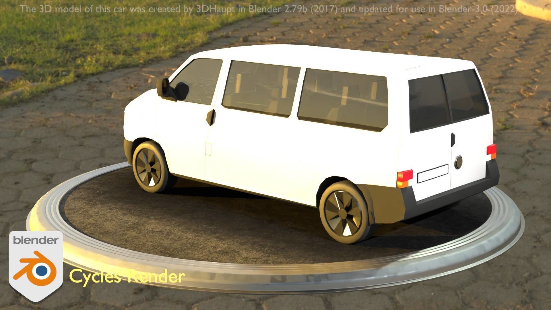 City Car 18 Utility Vehicles Minibus Type C White  Low-poly 3D model_38