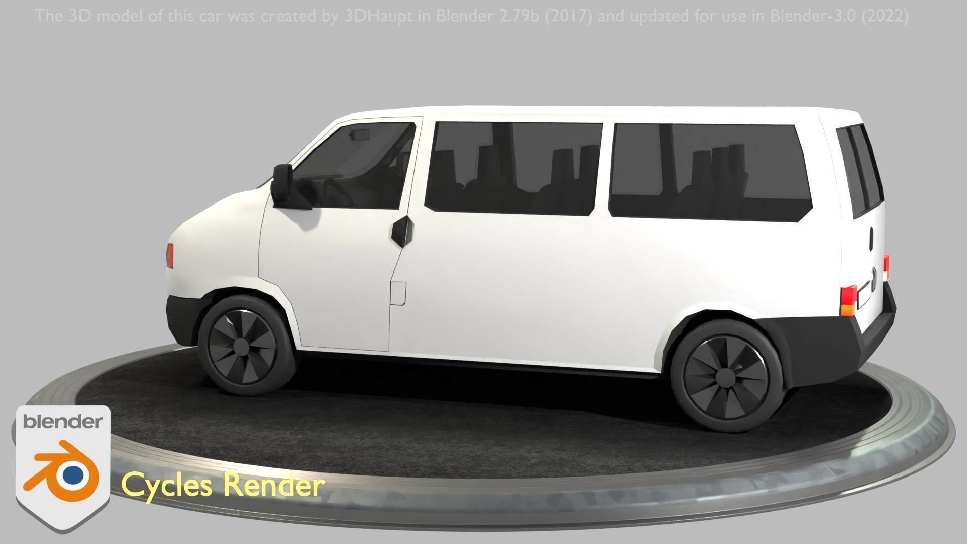 City Car 18 Utility Vehicles Minibus Type C White  Low-poly 3D model_74