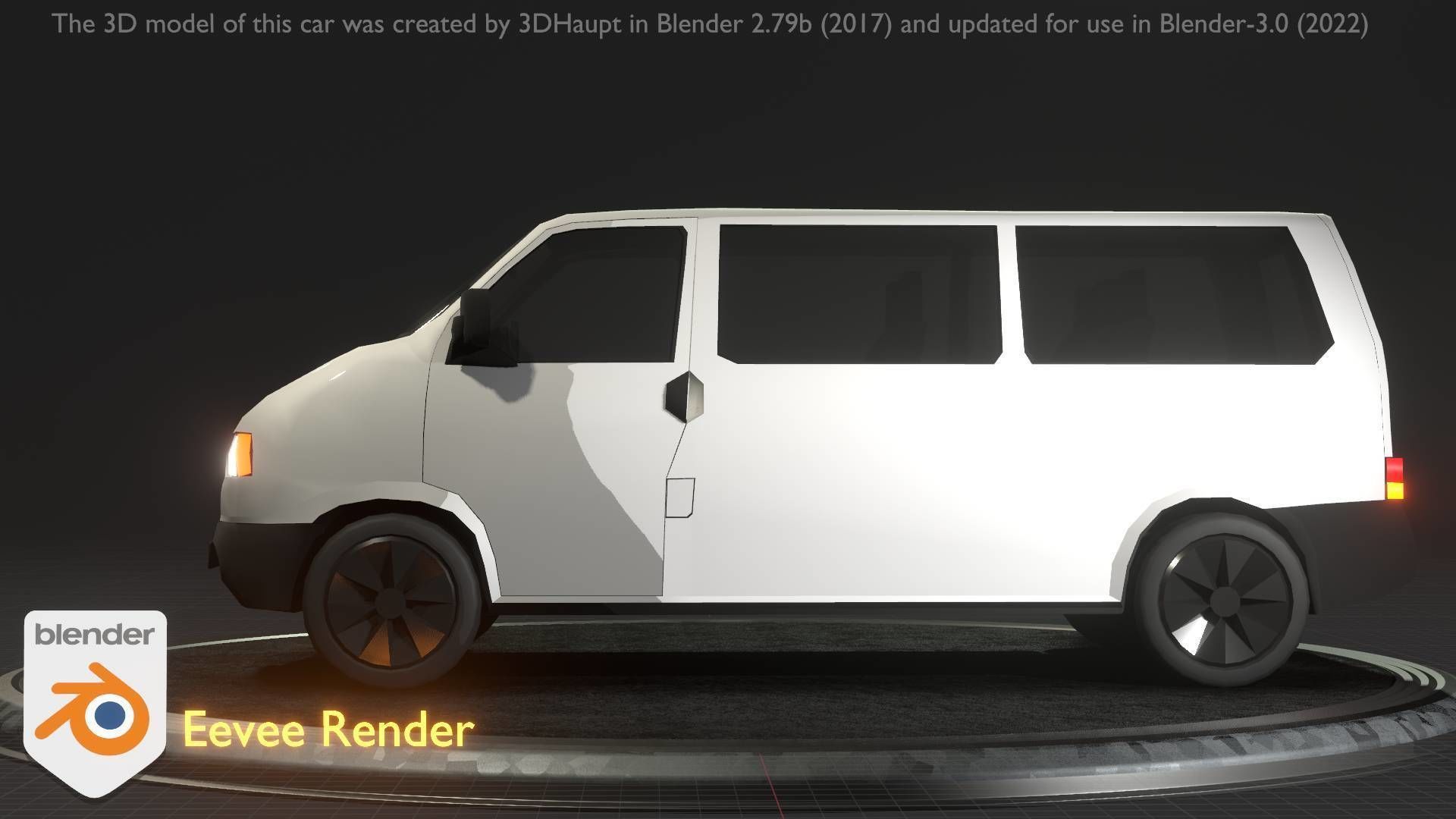 City Car 18 Utility Vehicles Minibus Type C White  Low-poly 3D model_71