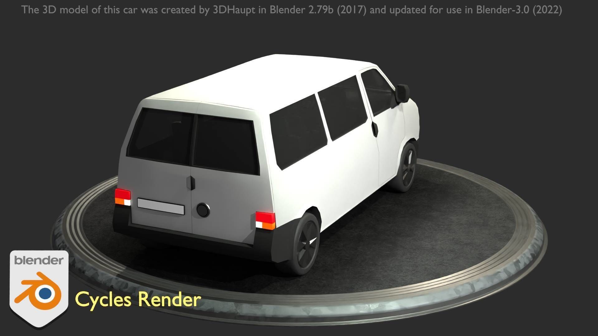 City Car 18 Utility Vehicles Minibus Type C White  Low-poly 3D model_76