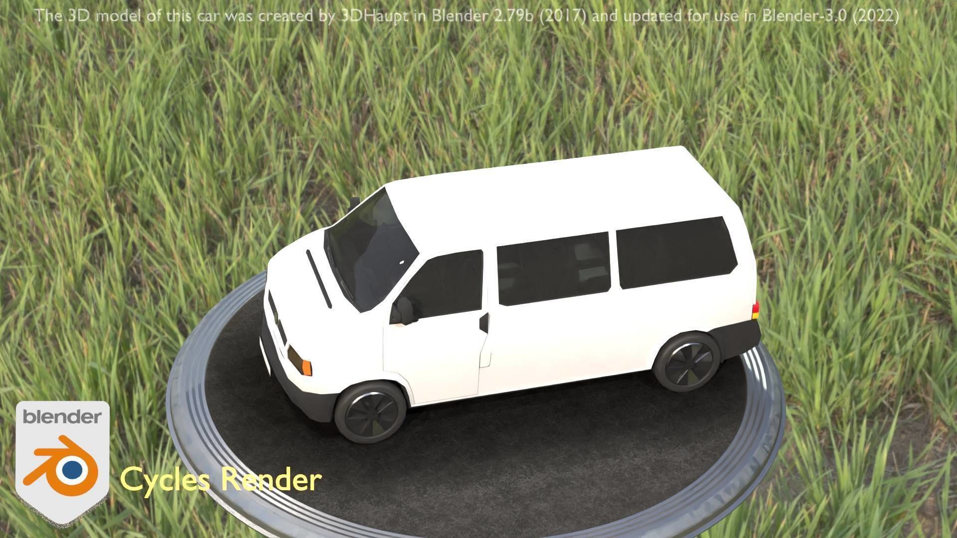 City Car 18 Utility Vehicles Minibus Type C White  Low-poly 3D model_60