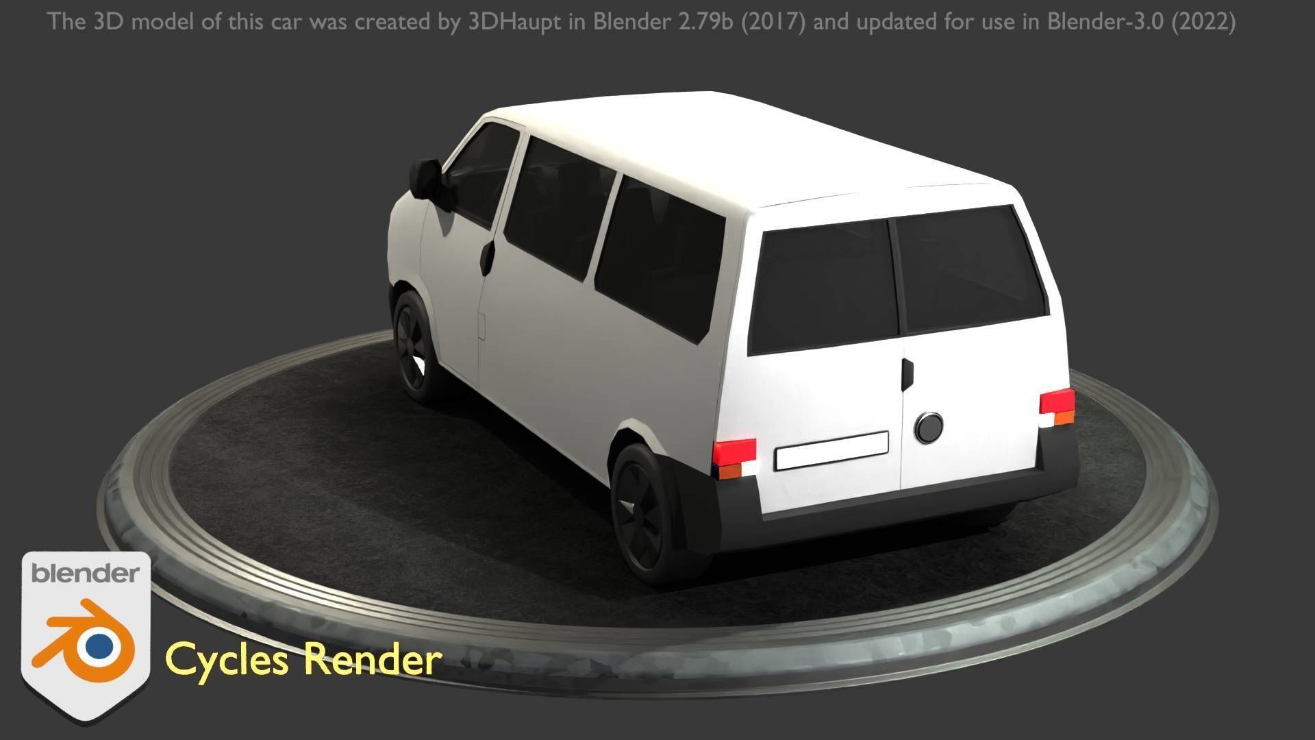 City Car 18 Utility Vehicles Minibus Type C White  Low-poly 3D model_77