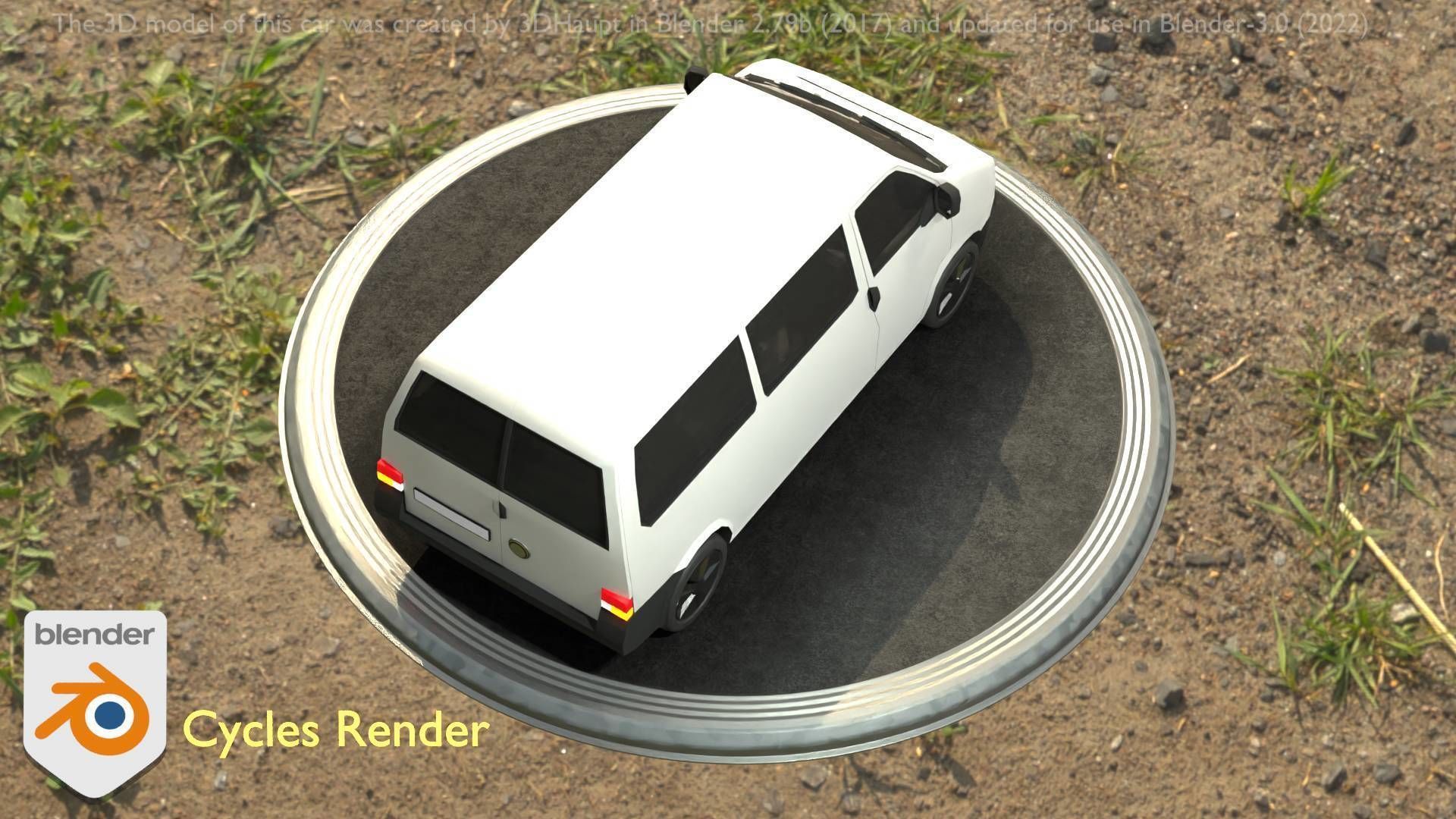 City Car 18 Utility Vehicles Minibus Type C White  Low-poly 3D model_13