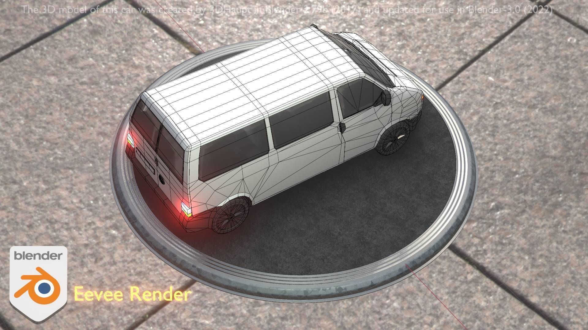 City Car 18 Utility Vehicles Minibus Type C White  Low-poly 3D model_2