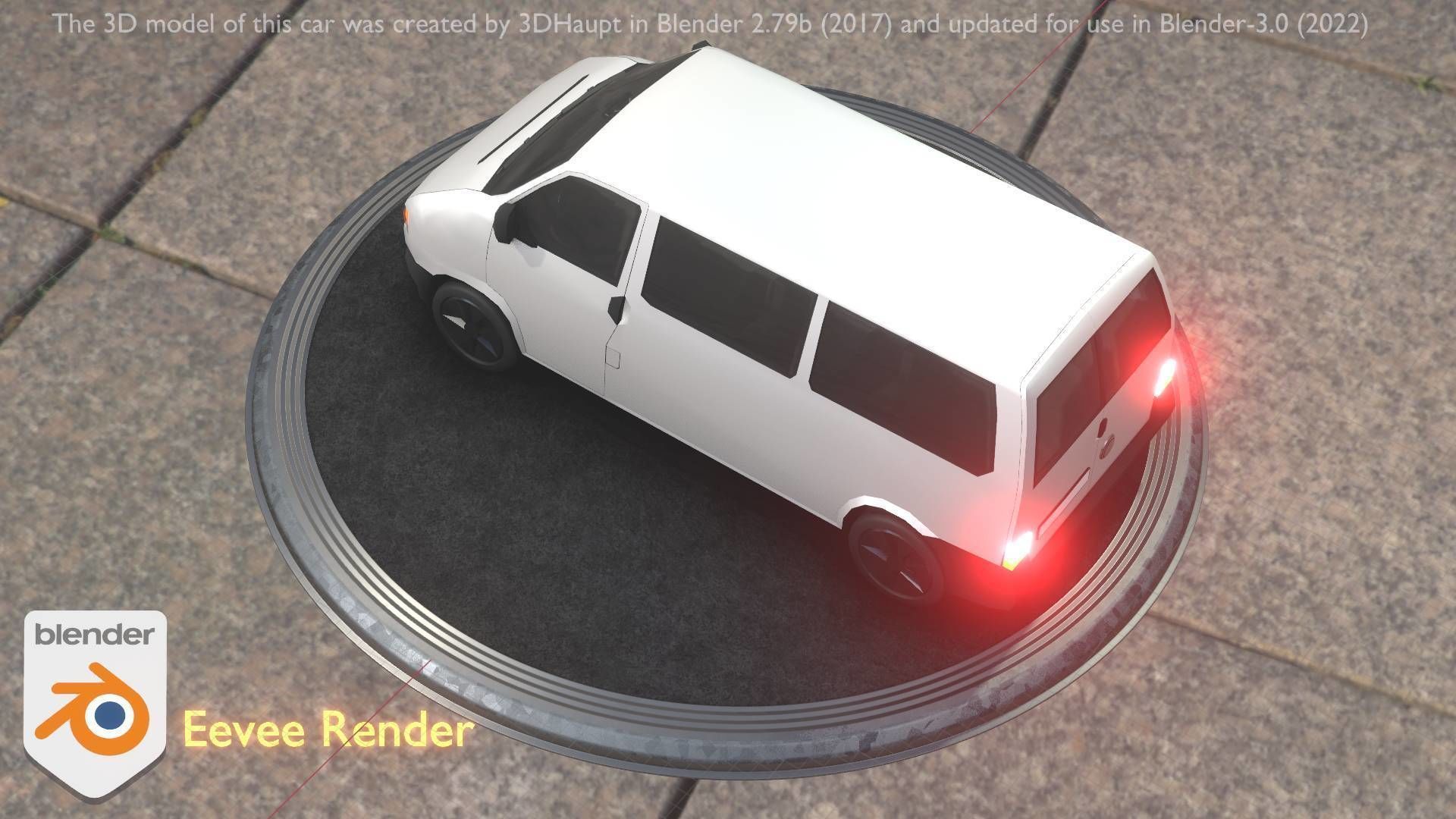 City Car 18 Utility Vehicles Minibus Type C White  Low-poly 3D model_94