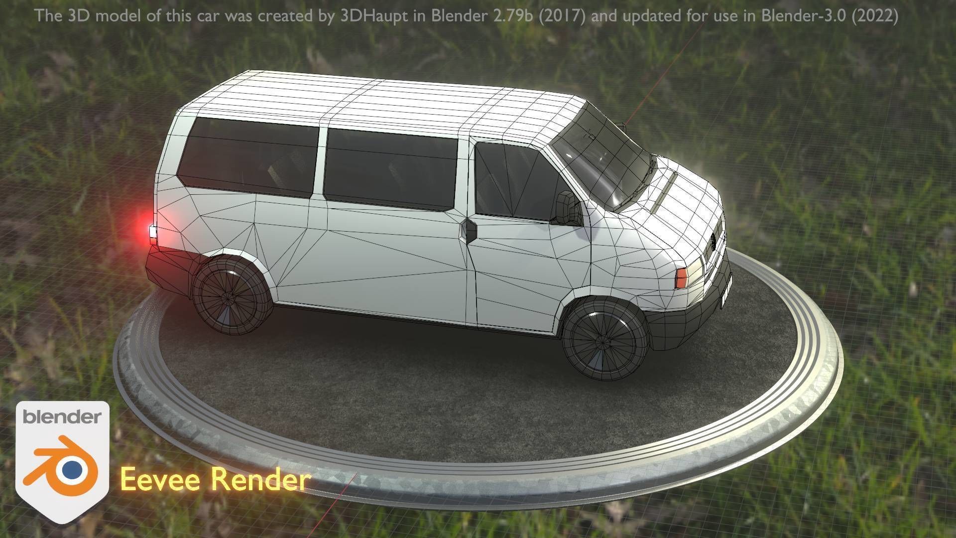 City Car 18 Utility Vehicles Minibus Type C White  Low-poly 3D model_48