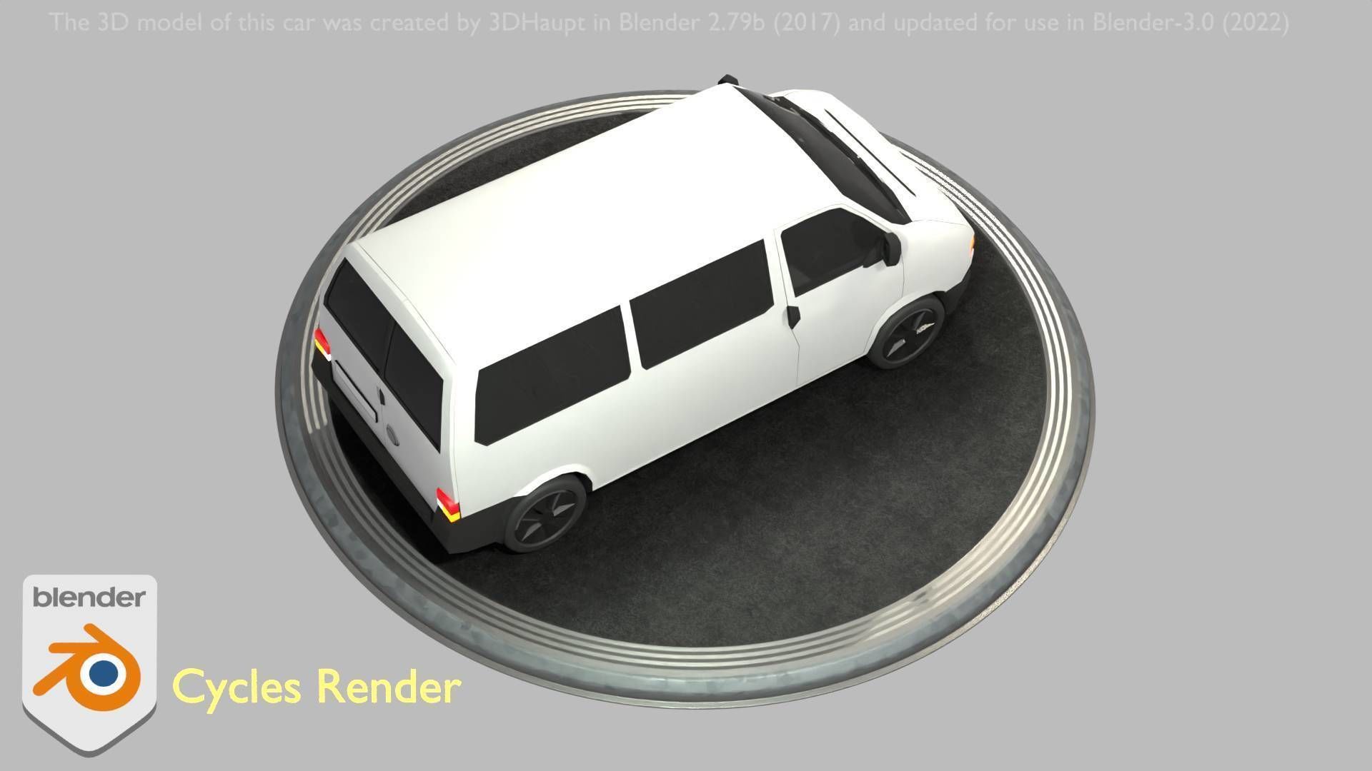 City Car 18 Utility Vehicles Minibus Type C White  Low-poly 3D model_99