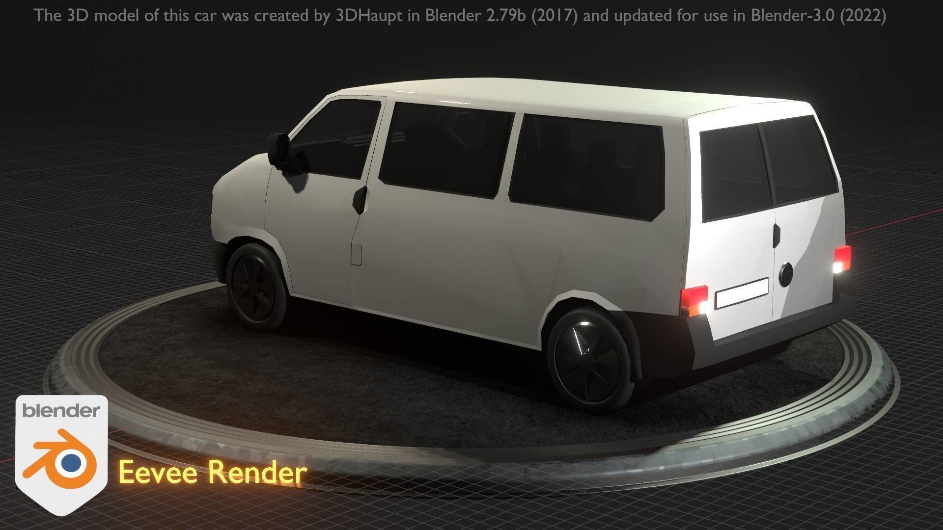 City Car 18 Utility Vehicles Minibus Type C White  Low-poly 3D model_78