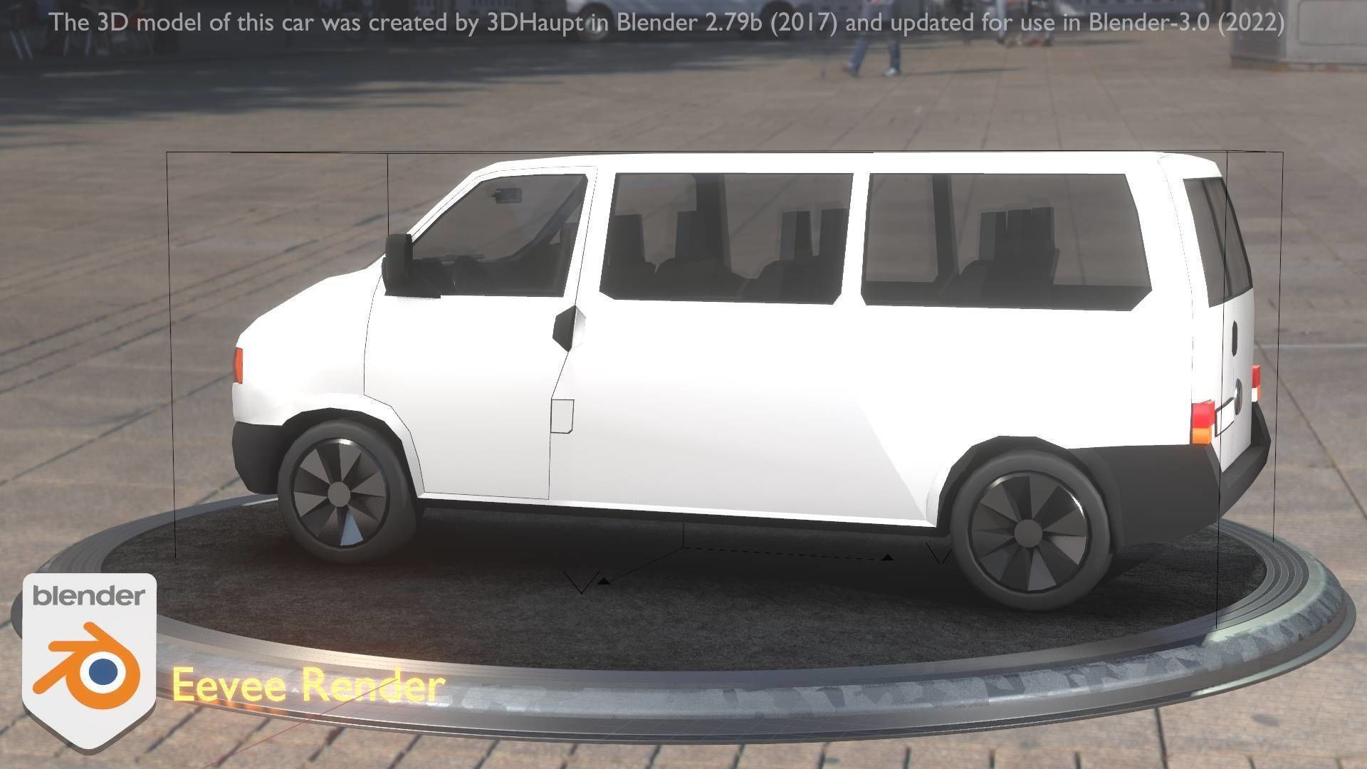 City Car 18 Utility Vehicles Minibus Type C White  Low-poly 3D model_42