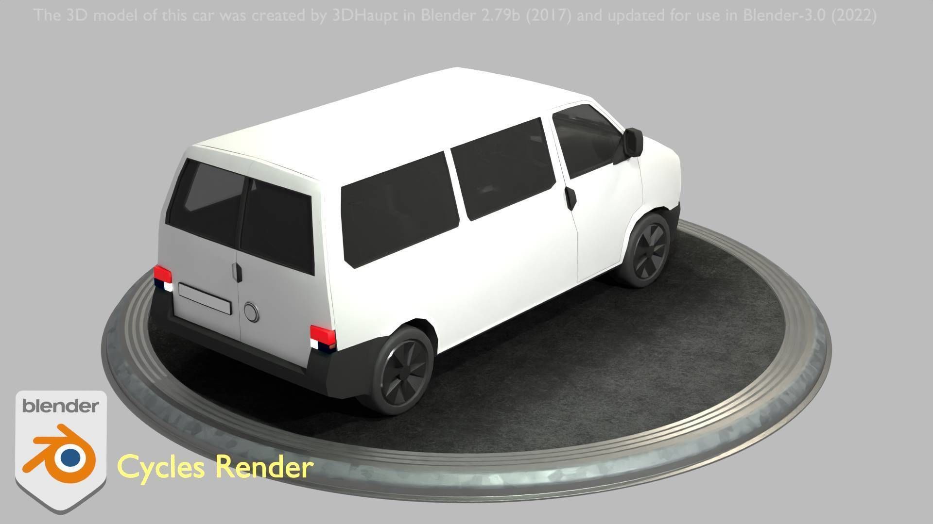 City Car 18 Utility Vehicles Minibus Type C White  Low-poly 3D model_41