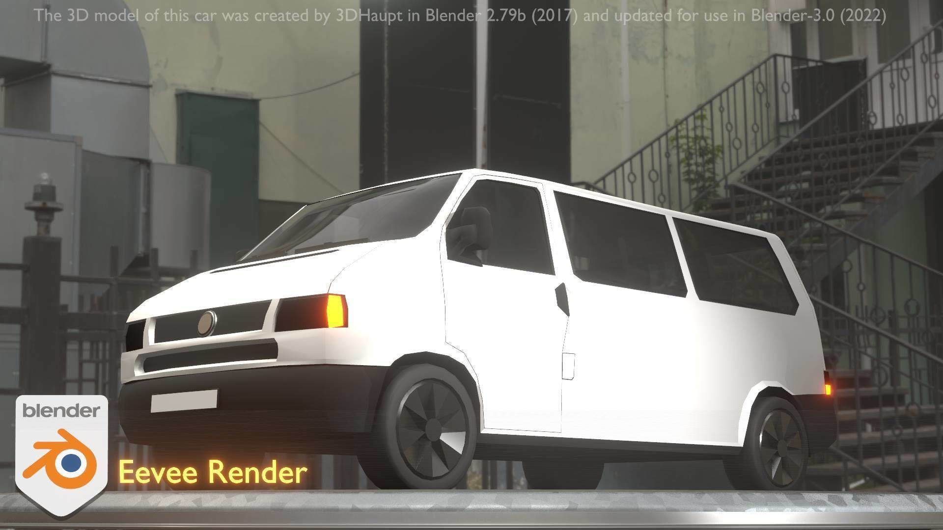 City Car 18 Utility Vehicles Minibus Type C White  Low-poly 3D model_69