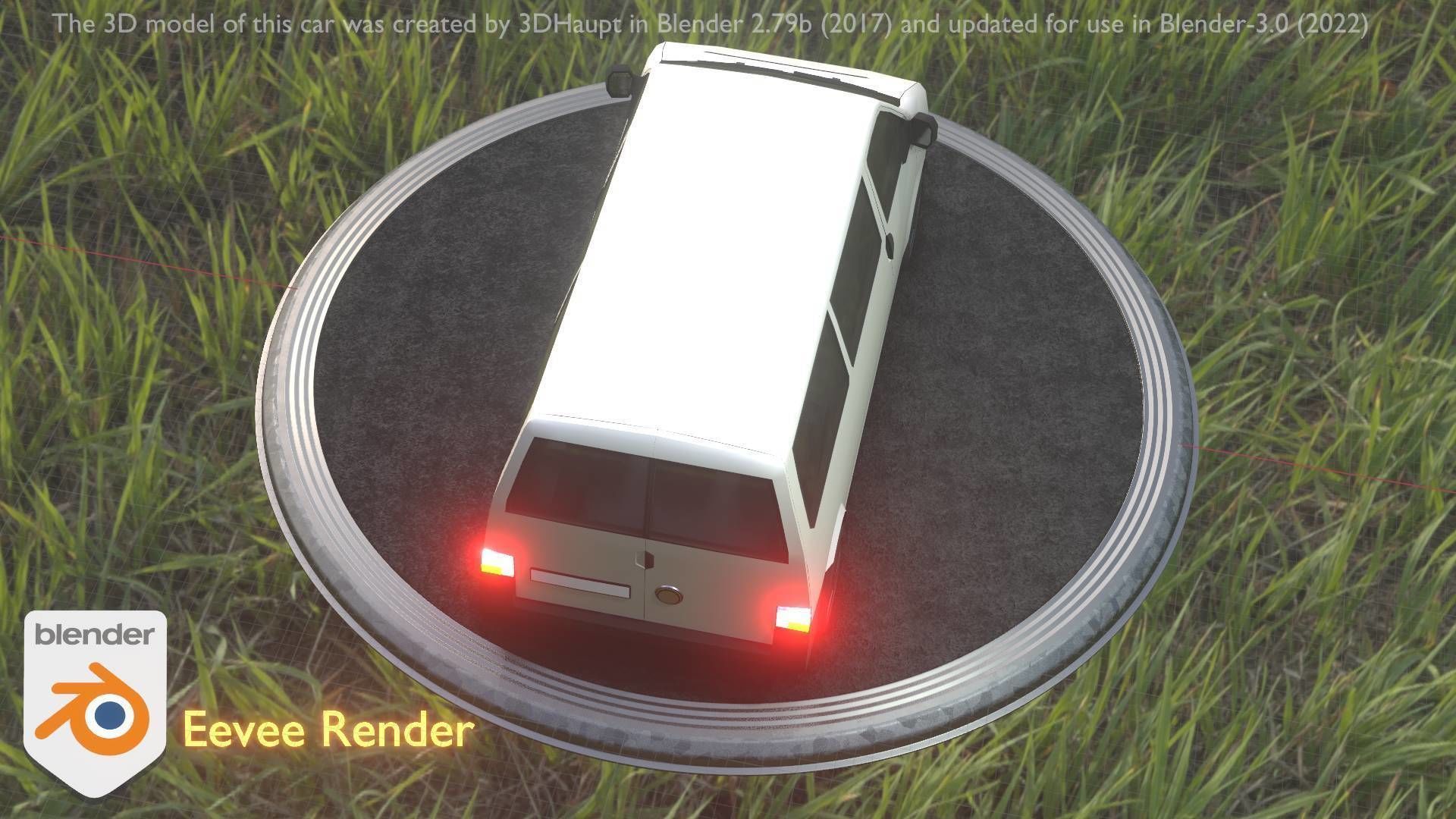 City Car 18 Utility Vehicles Minibus Type C White  Low-poly 3D model_12