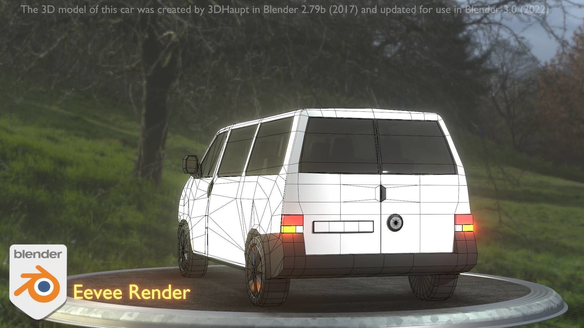 City Car 18 Utility Vehicles Minibus Type C White  Low-poly 3D model_23