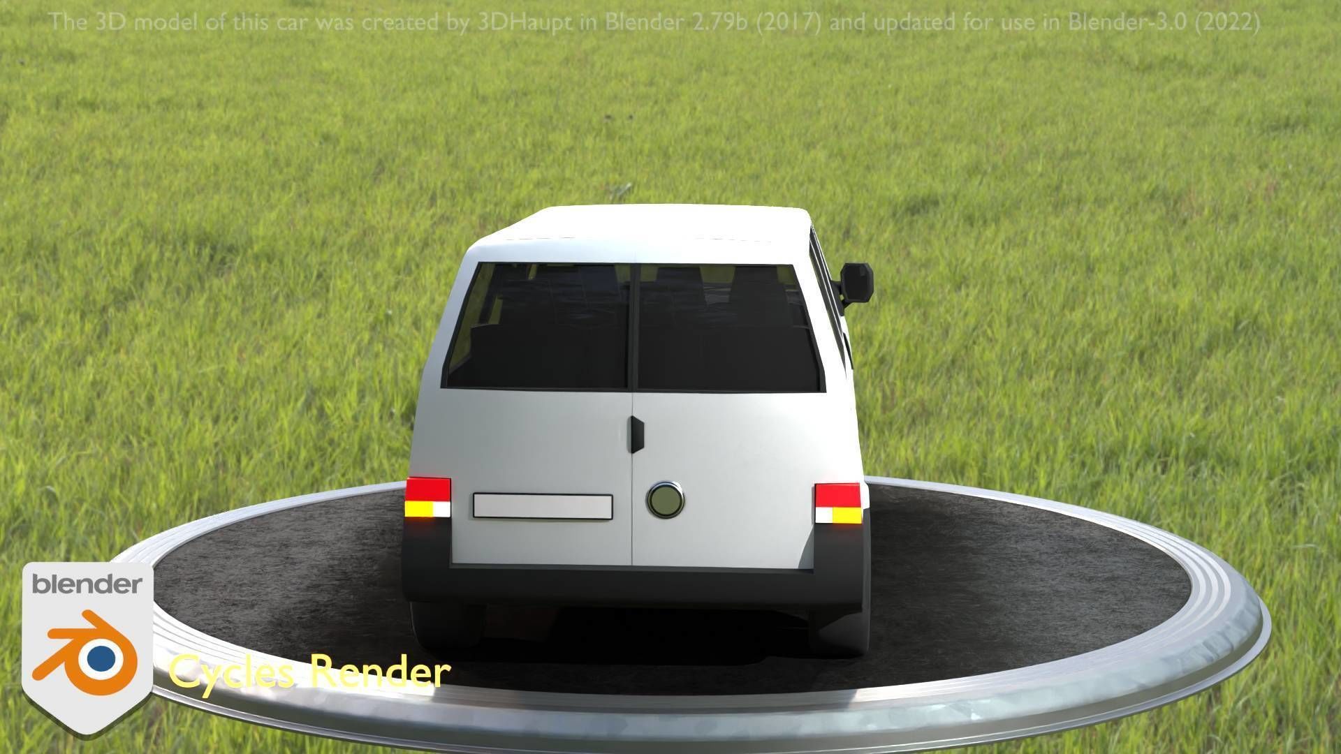 City Car 18 Utility Vehicles Minibus Type C White  Low-poly 3D model_29
