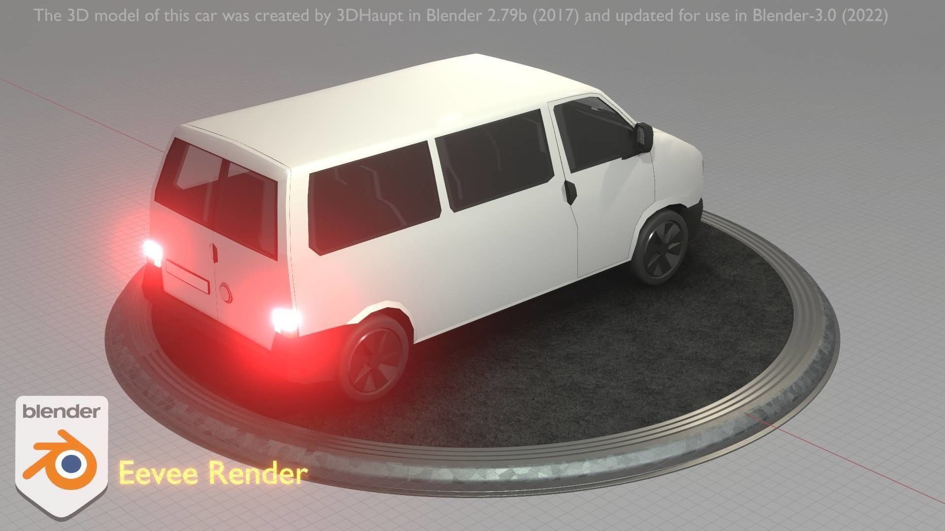 City Car 18 Utility Vehicles Minibus Type C White  Low-poly 3D model_70