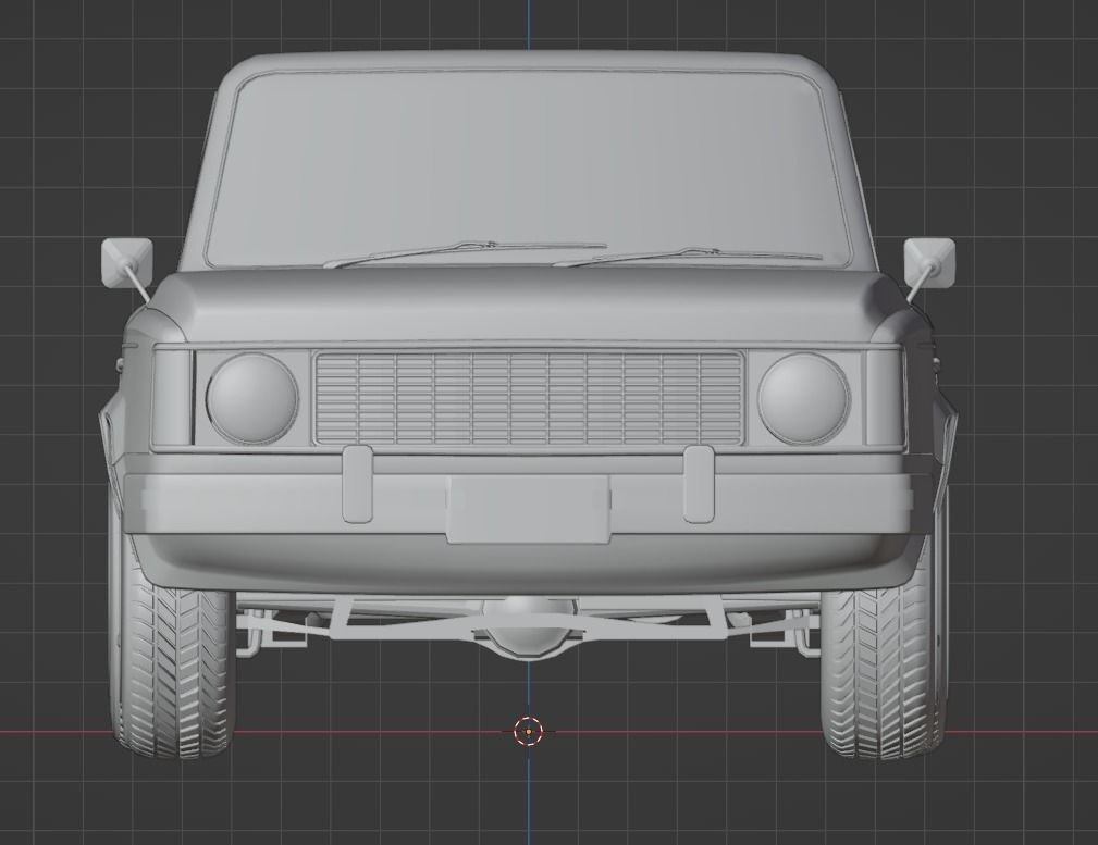 Generic 80s SUV Low-poly 3D model_13