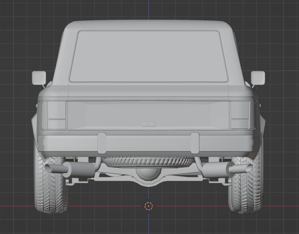 Generic 80s SUV Low-poly 3D model_14