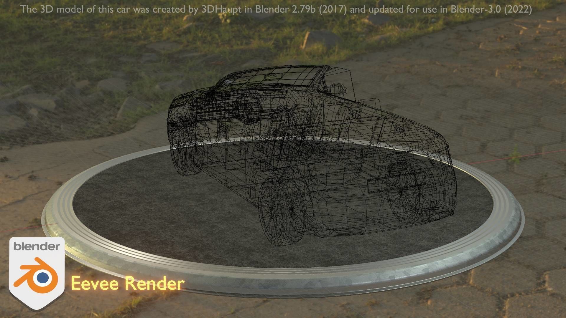 City Car 19 SUV Cabrio Open Type-B White Low-poly 3D model_55