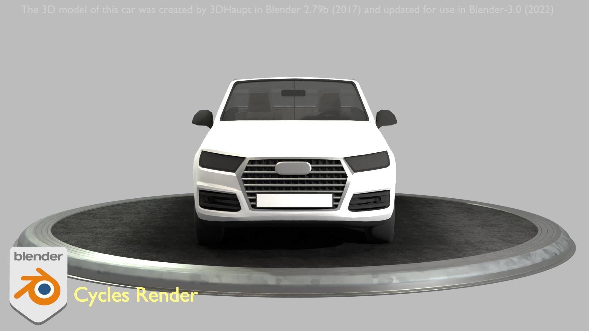 City Car 19 SUV Cabrio Open Type-B White Low-poly 3D model_36