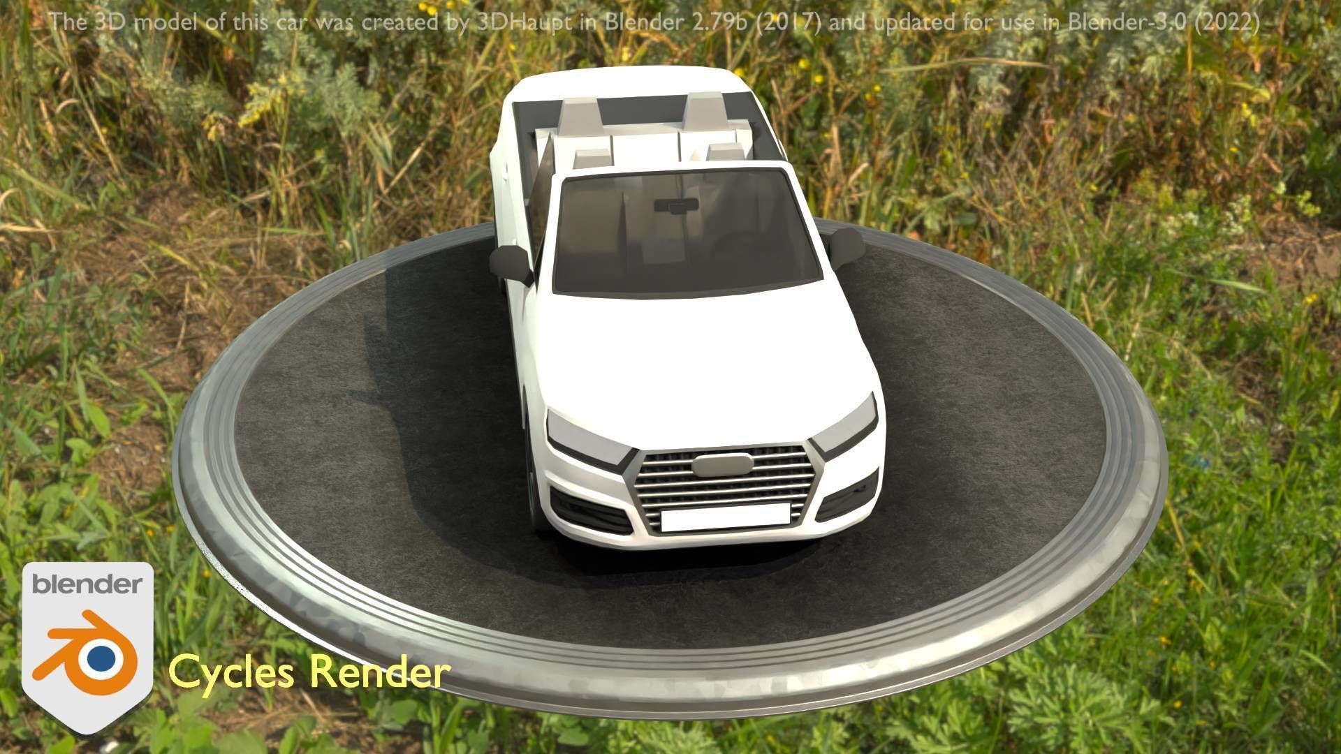 City Car 19 SUV Cabrio Open Type-B White Low-poly 3D model_41