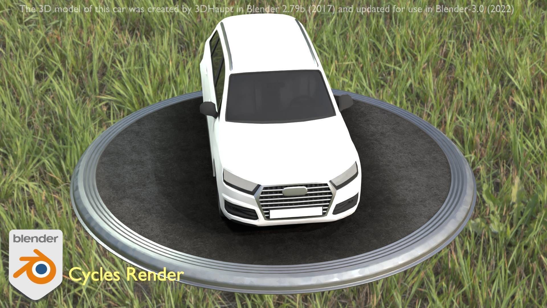 City Car 20 SUV Type-B White Low-poly 3D model_42