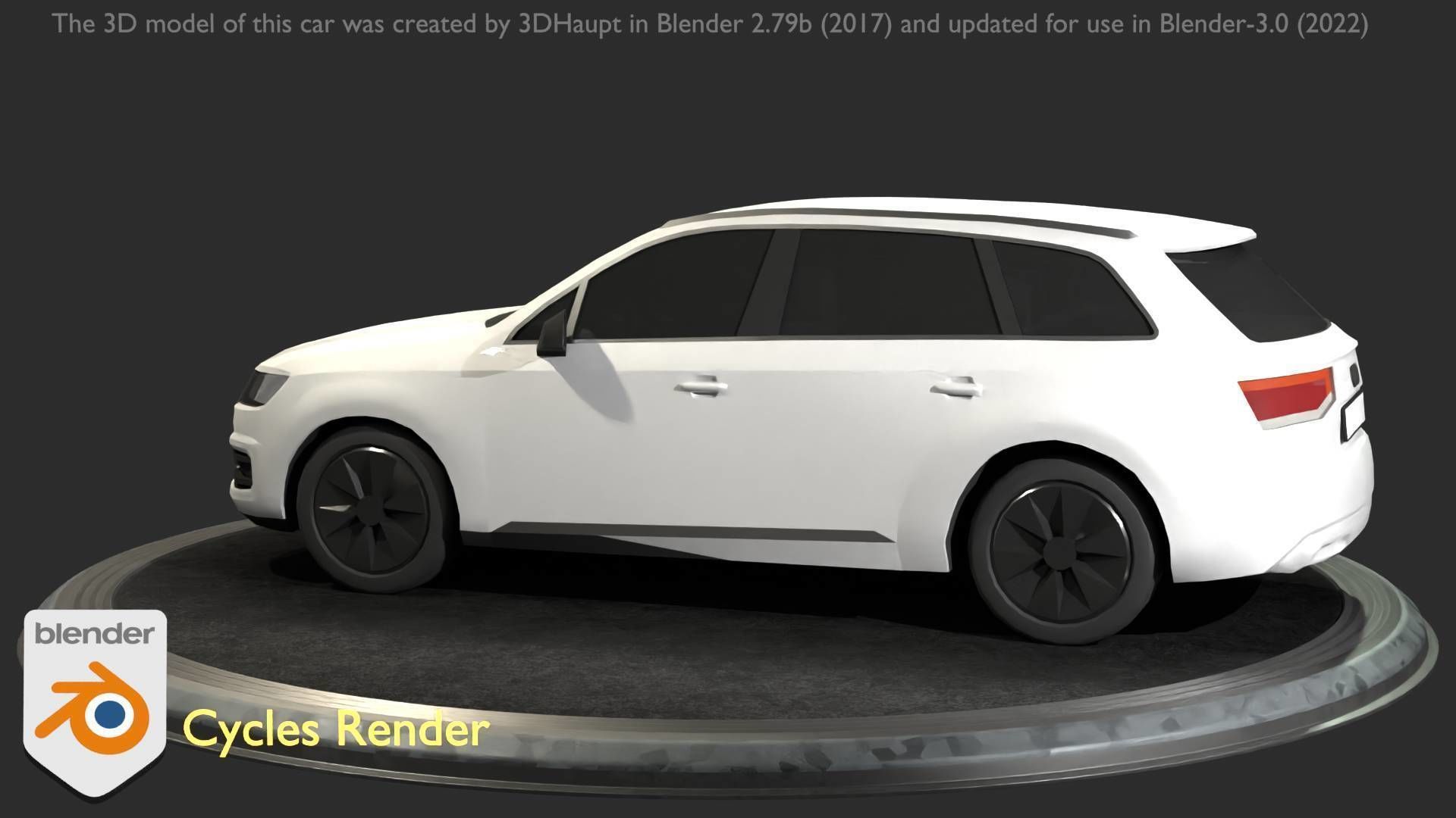 City Car 20 SUV Type-B White Low-poly 3D model_78