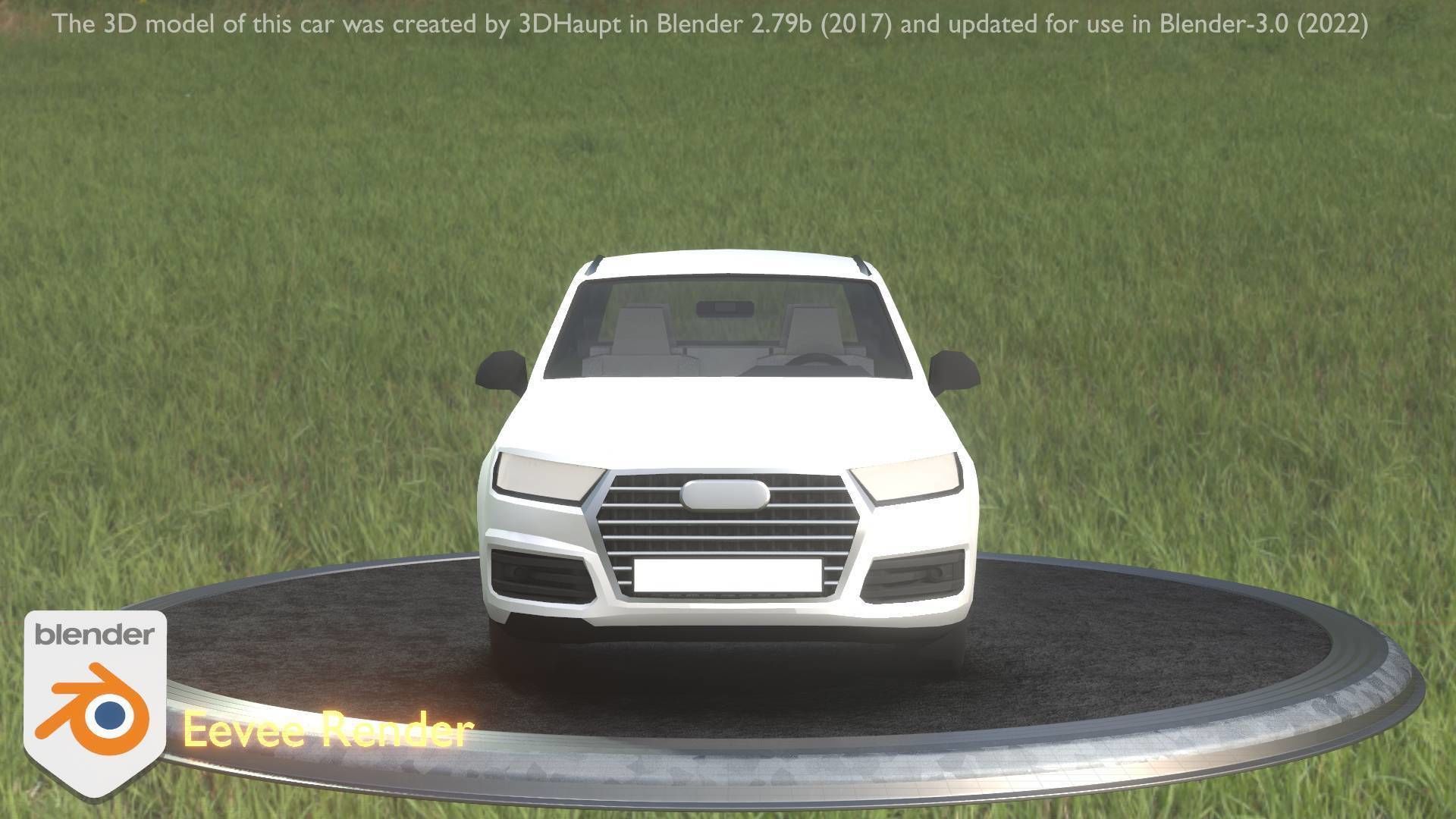 City Car 20 SUV Type-B White Low-poly 3D model_8