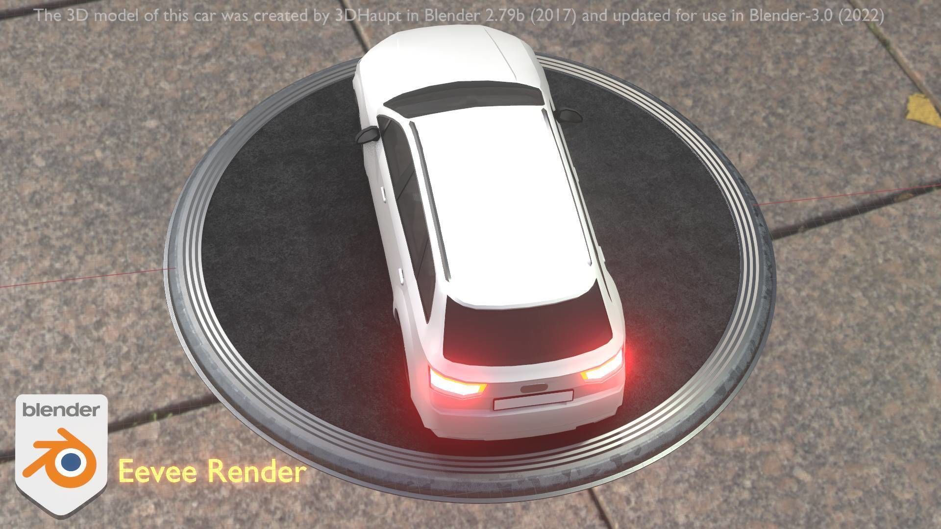 City Car 20 SUV Type-B White Low-poly 3D model_98