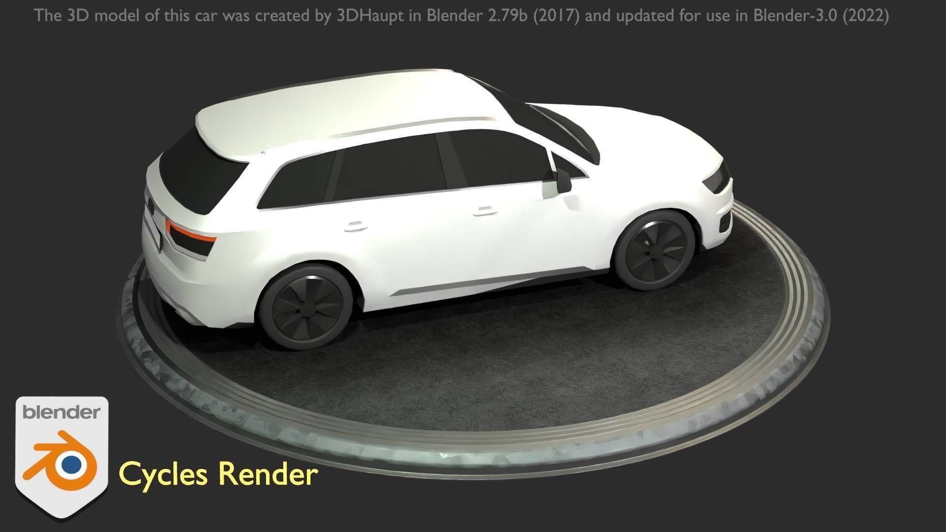 City Car 20 SUV Type-B White Low-poly 3D model_69