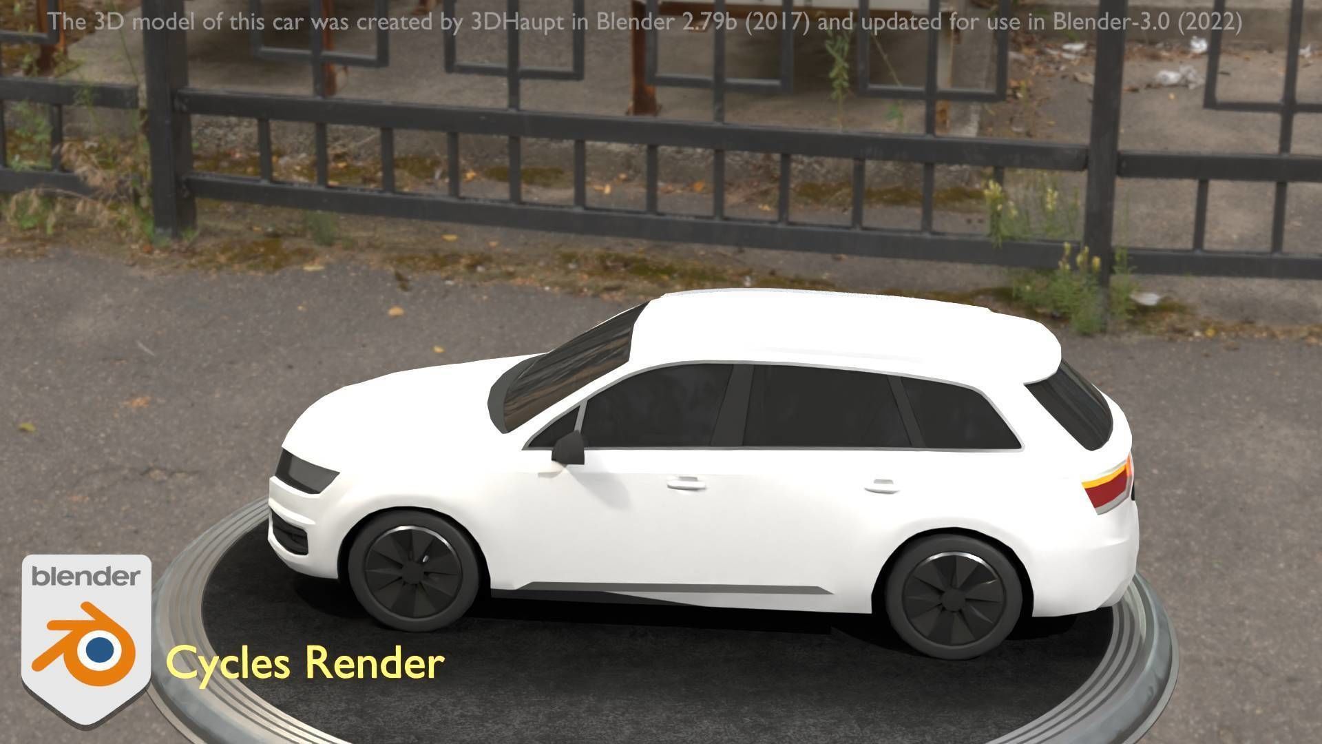 City Car 20 SUV Type-B White Low-poly 3D model_17