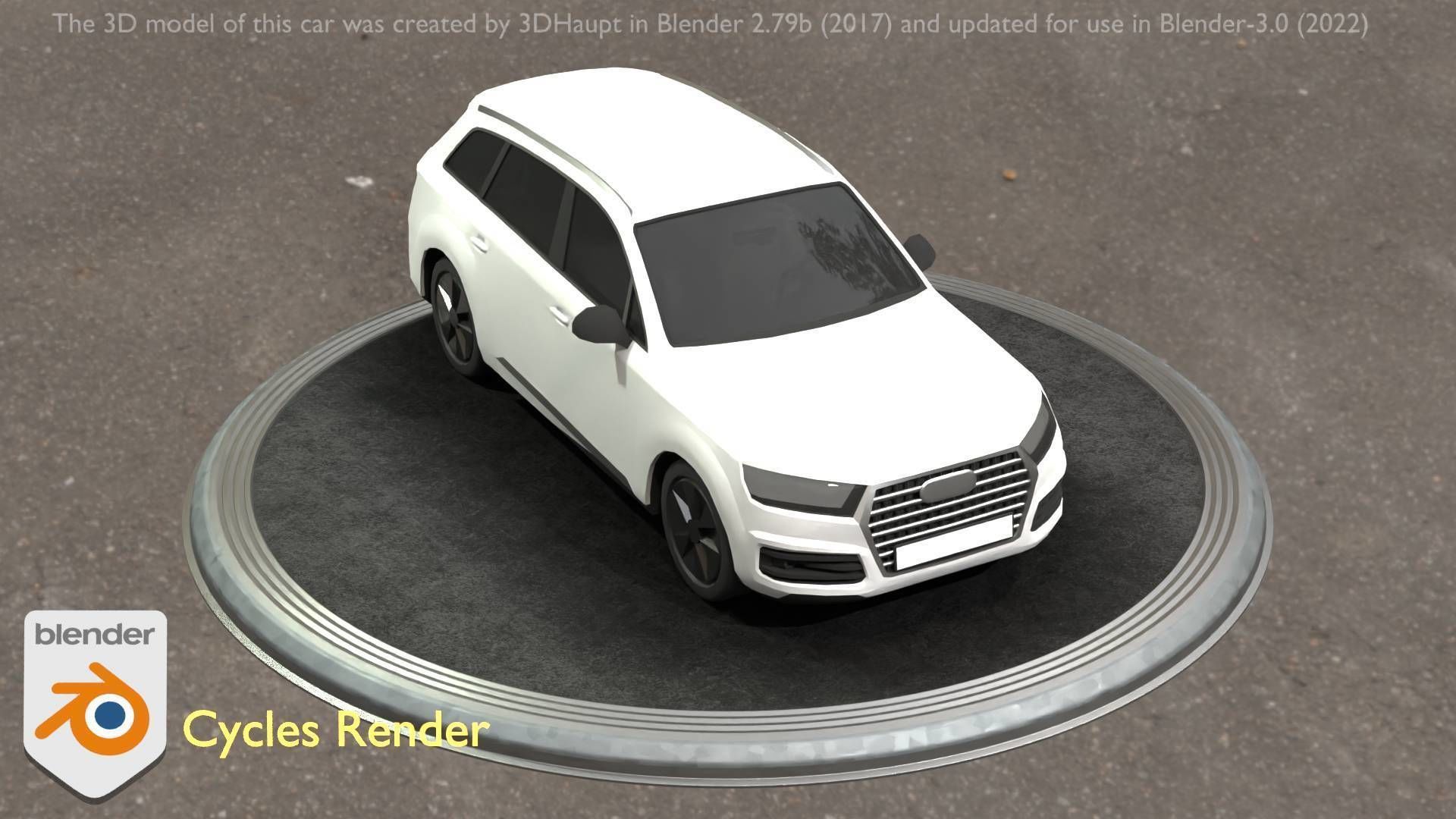 City Car 20 SUV Type-B White Low-poly 3D model_90