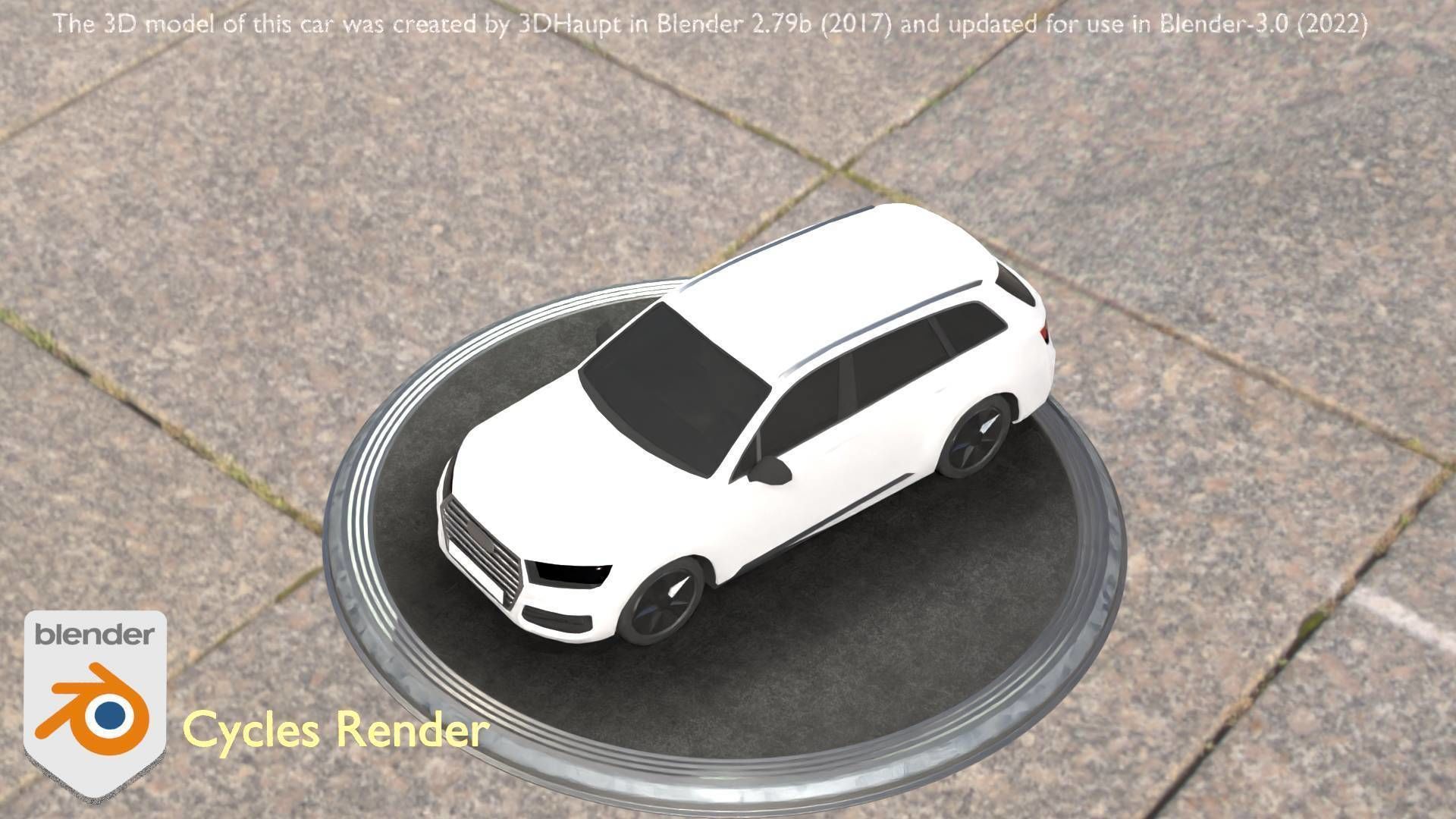 City Car 20 SUV Type-B White Low-poly 3D model_20