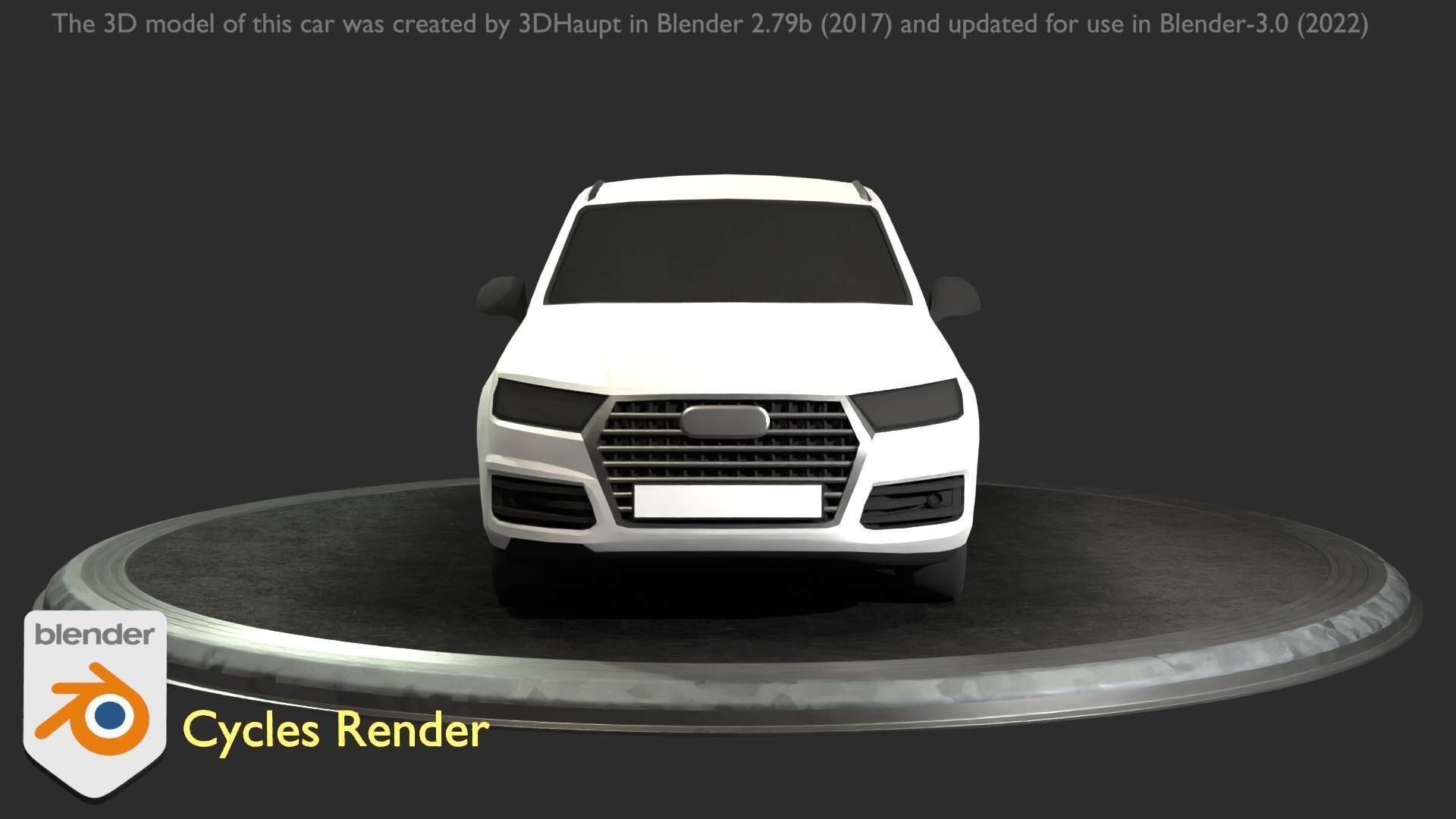 City Car 20 SUV Type-B White Low-poly 3D model_11