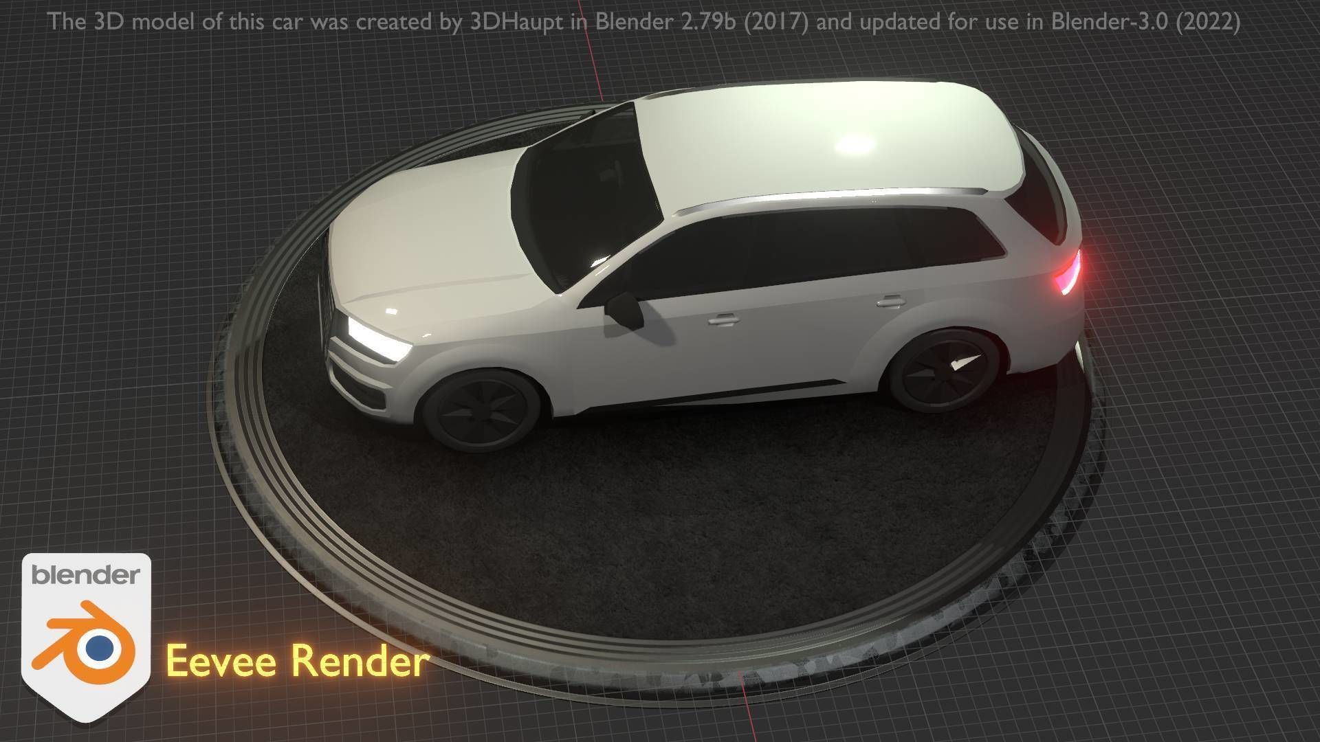 City Car 20 SUV Type-B White Low-poly 3D model_93