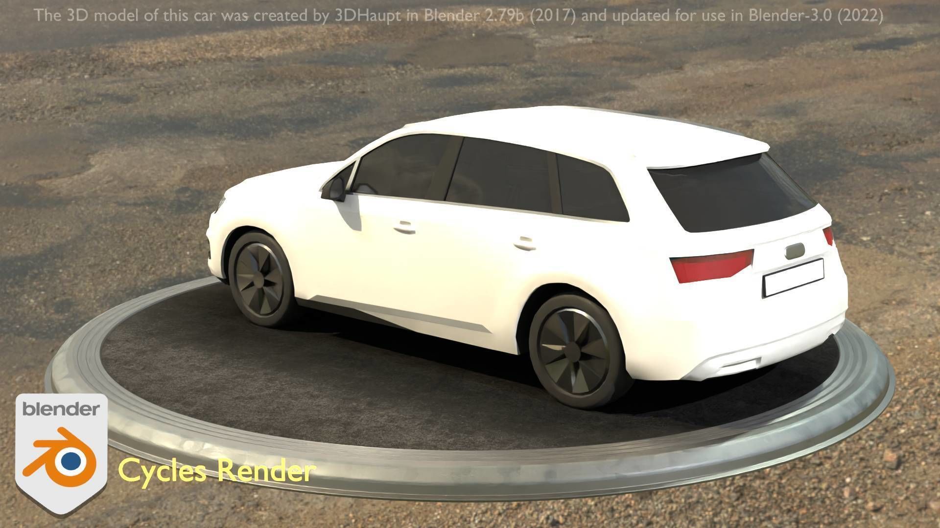 City Car 20 SUV Type-B White Low-poly 3D model_43