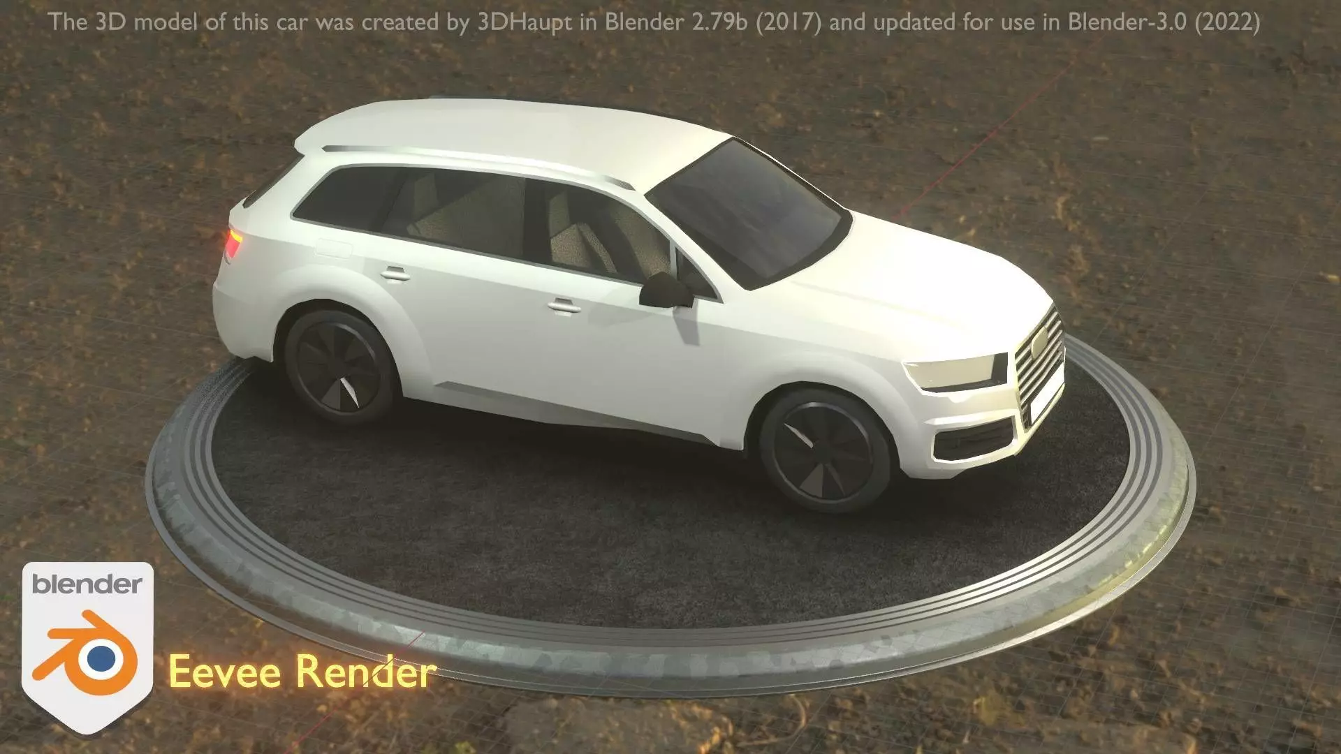 City Car 20 SUV Type-B White Low-poly 3D model_0