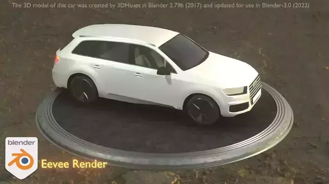 City Car 20 SUV Type-B White  Low-poly 3D model