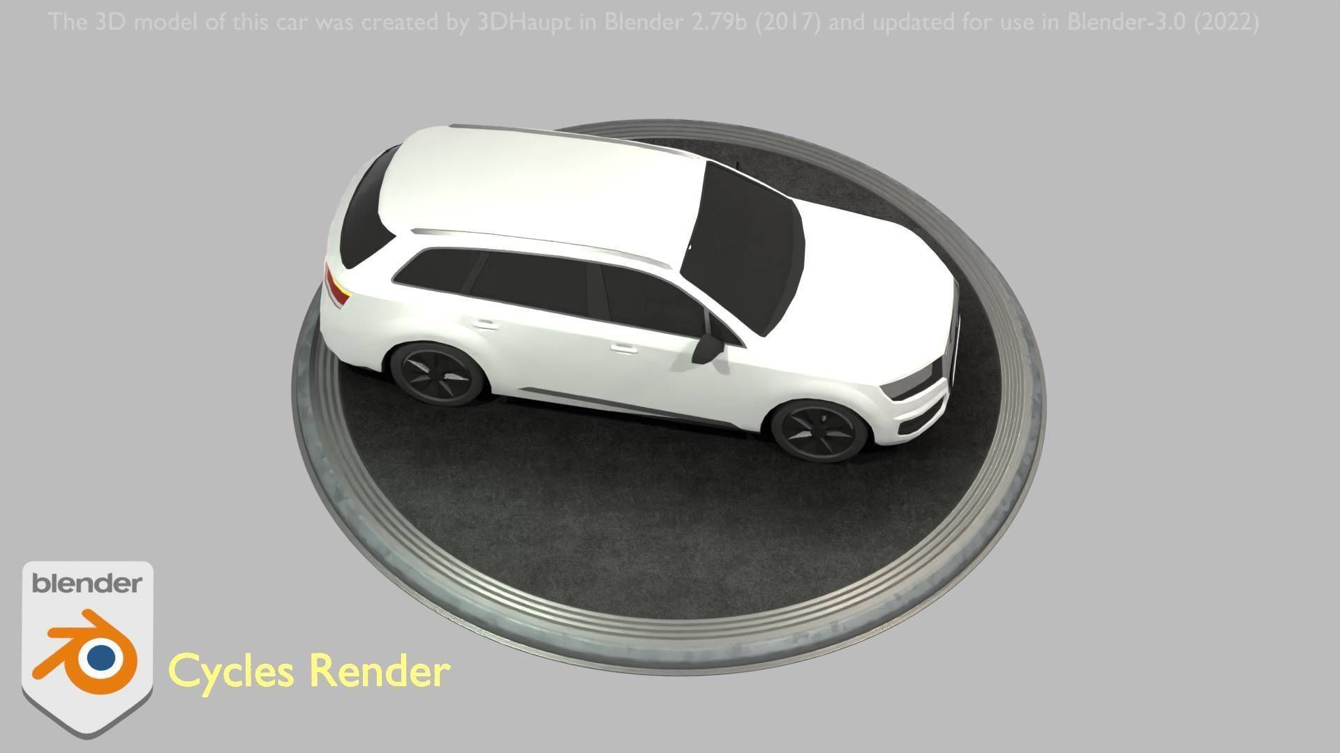 City Car 20 SUV Type-B White Low-poly 3D model_10