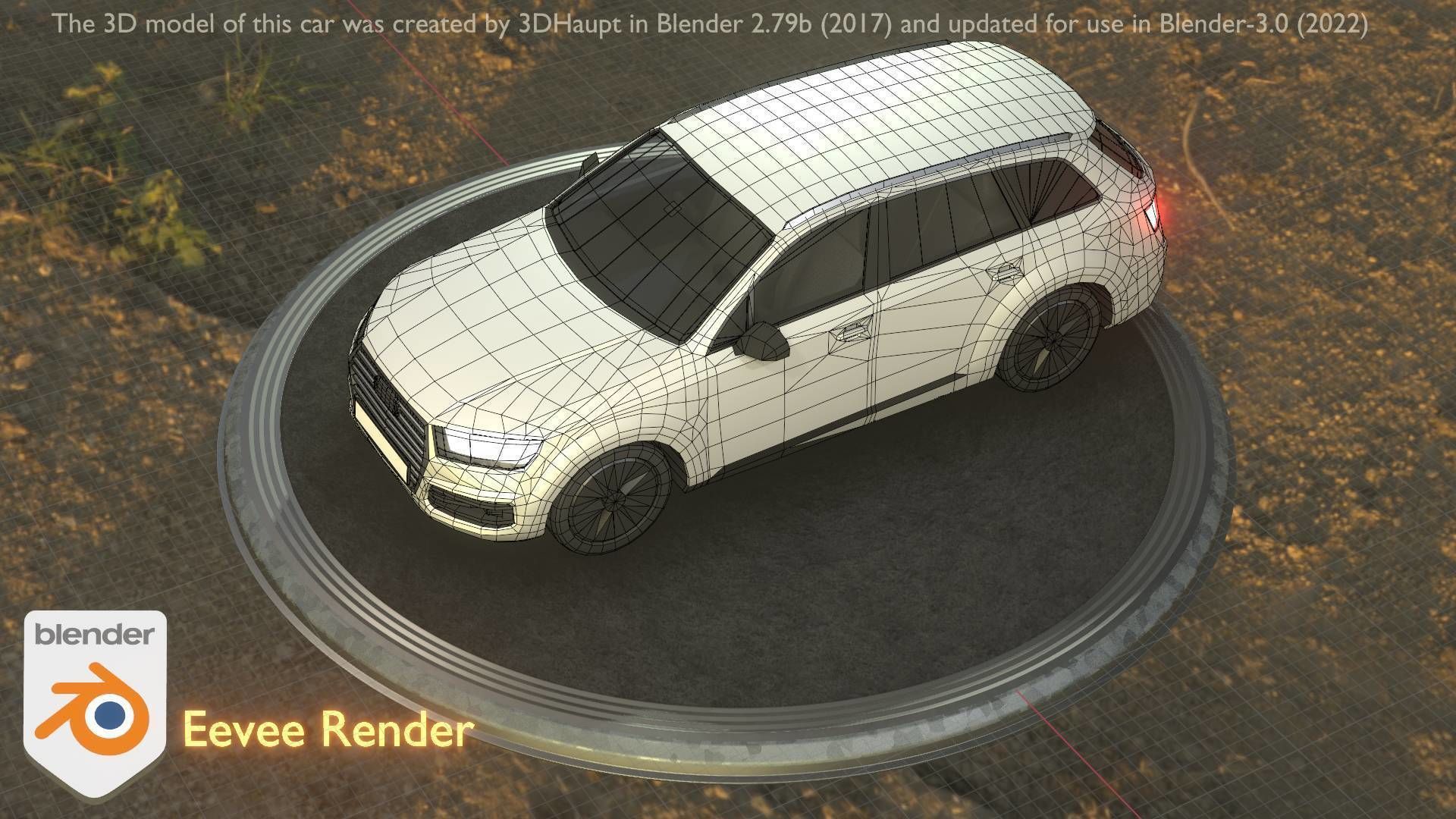 City Car 20 SUV Type-B White Low-poly 3D model_49