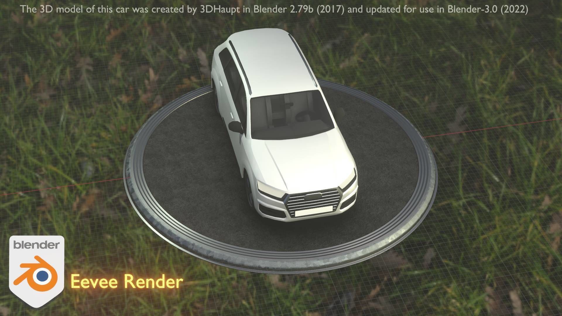 City Car 20 SUV Type-B White Low-poly 3D model_12