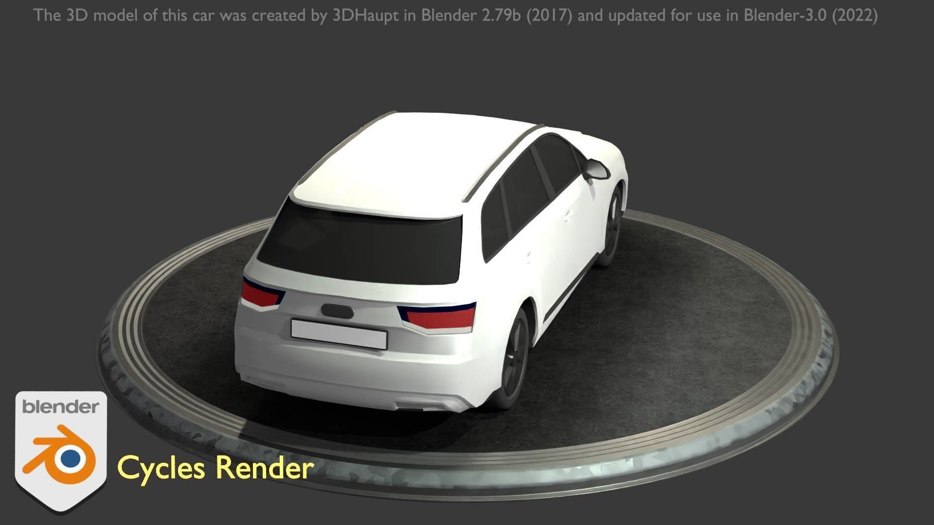 City Car 20 SUV Type-B White Low-poly 3D model_80