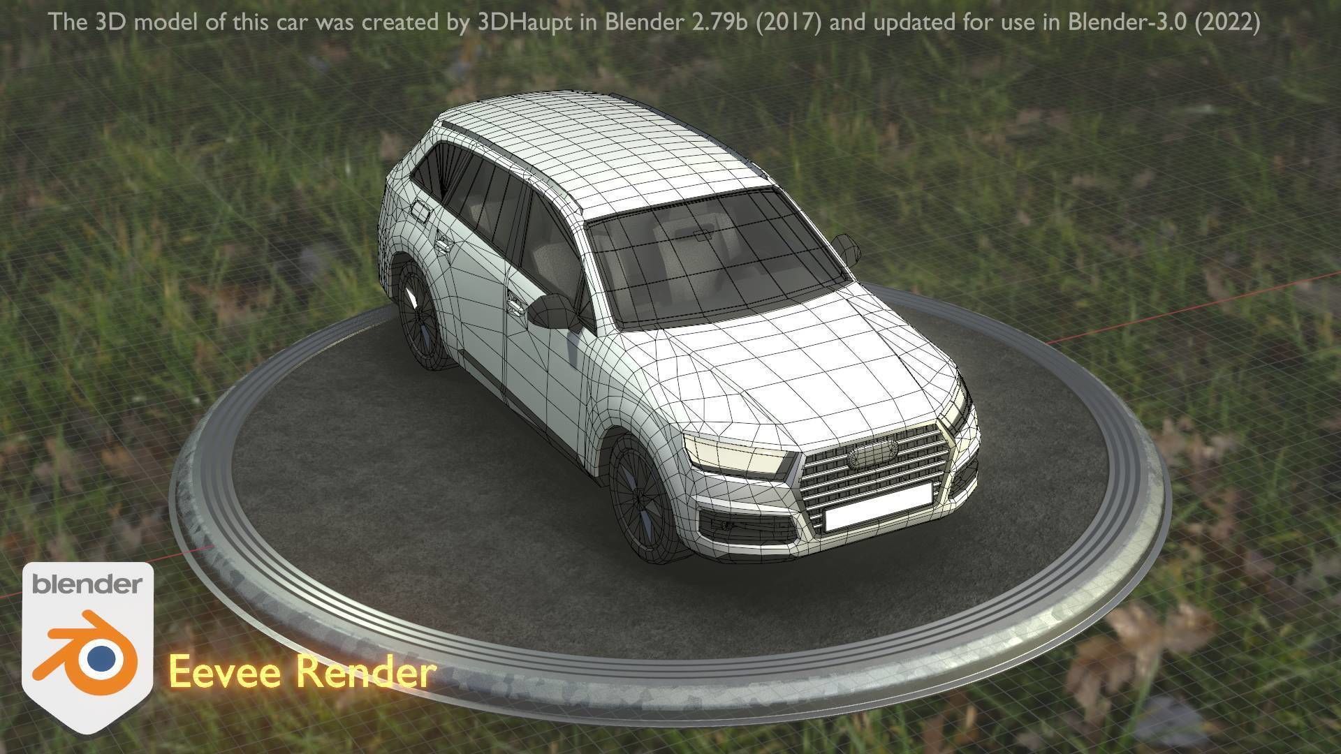 City Car 20 SUV Type-B White Low-poly 3D model_46