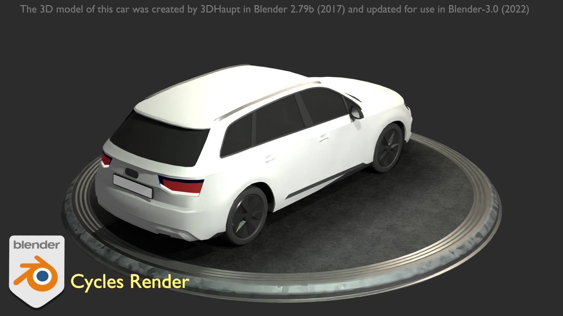 City Car 20 SUV Type-B White Low-poly 3D model_33